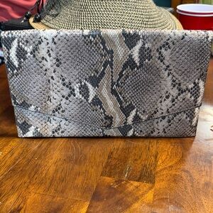 Cole Haan Gray and Brown Clutch